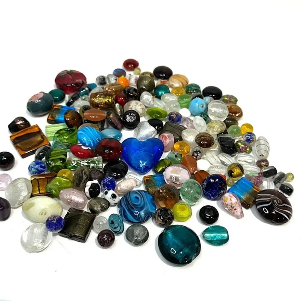 Assorted Mixed Shapes and Sizes Lampwork Glass Jewelry Craft Beads - 1.25 lbs - Picture 2 of 2